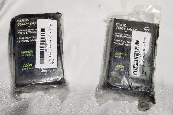 Photo 1 of T.TAiO Esponjabon Charcoal Soap Sponge, Pack of 2