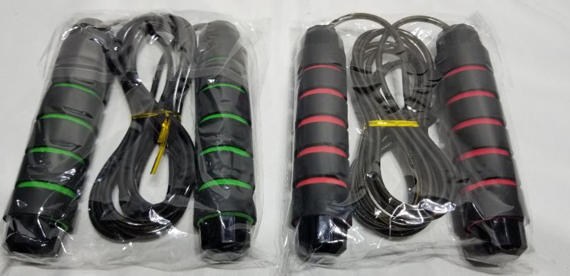 Photo 1 of 2 Pack Adjustable Jump Rope for Workout, Fitness Jump Rope for Men Women and Kids, Speed Jumping Rope for Exercise