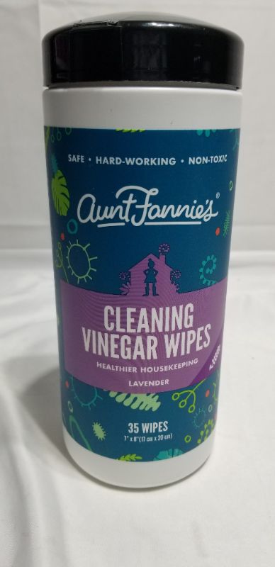 Photo 1 of Aunt Fannies Vinegar Wipes - Lavender -35 count.