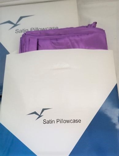 Photo 2 of Tyfitb Satin Pillowcase for Hair and Skin, Purple Pillowcases Set of 2, Cooling Pillow Cases Standard Size(20×26 Inches)