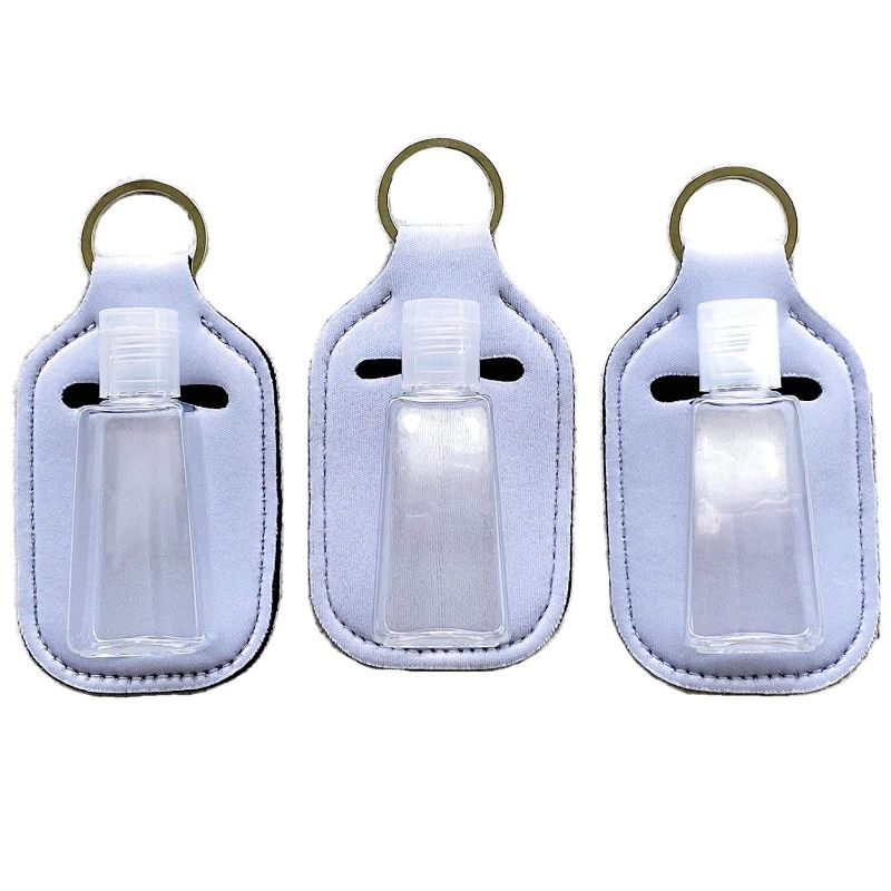Photo 1 of azira empty travel size bottles with cute keychain carriers, 3 pack