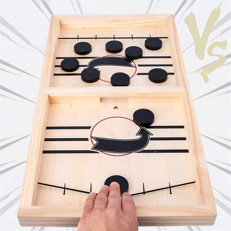 Photo 1 of Fast Sling Puck Game, Table Desktop Battle Ice Hockey Game/Winner Board Games, Desktop Sport Board Game for Family Game Night Fun, Tabletop Slingshot Games Toys for Adults and Kids (15.2 in x 9.4 in)