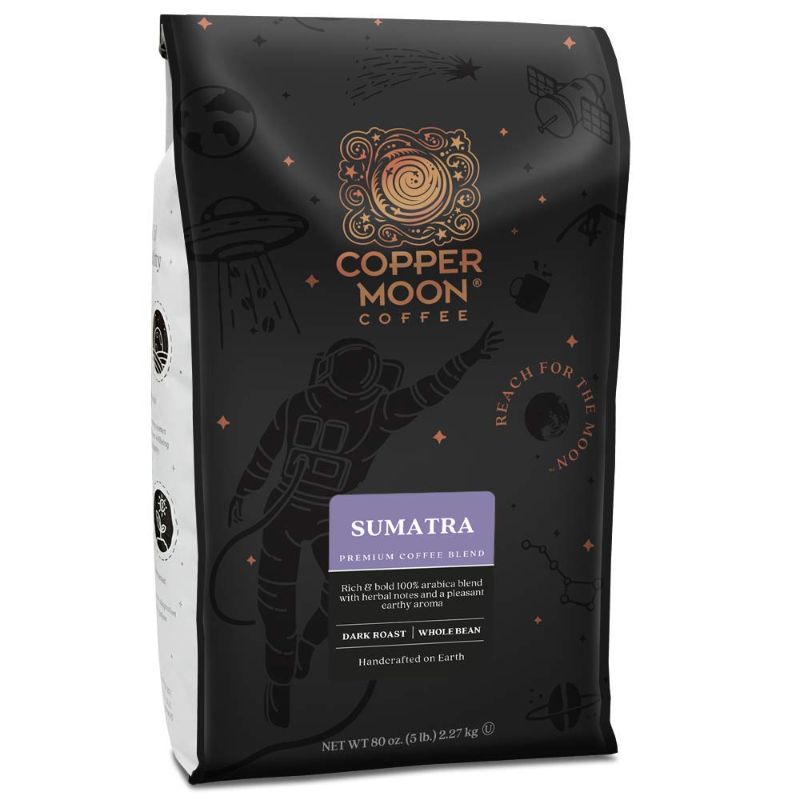 Photo 1 of  Copper Moon Sumatra Blend Dark Roast Whole Bean Coffee - 2lb  best by 10/2021