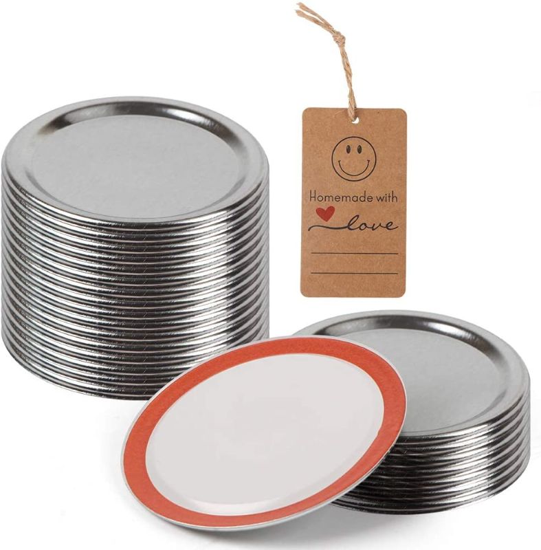 Photo 1 of 24-Pack Canning Lids, for Regular Mouth Mason Jar Lids