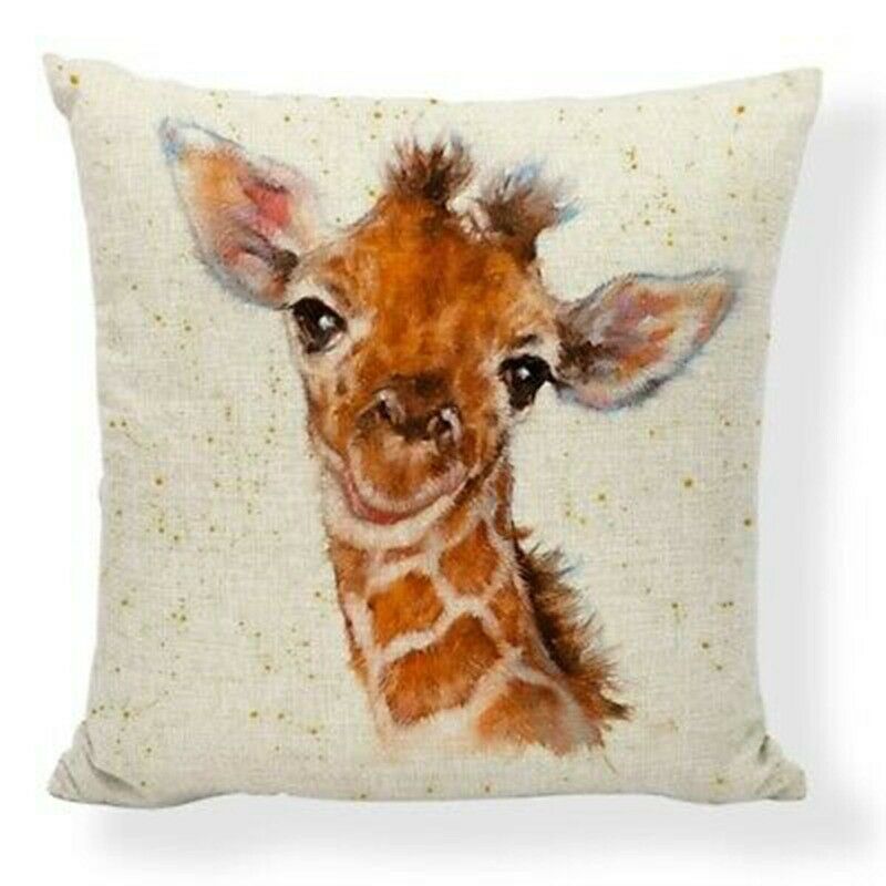 Photo 1 of Cover Gift 18x18 Decoration Cushion Home Giraffe Pillowcase Sofa Animal Linen
