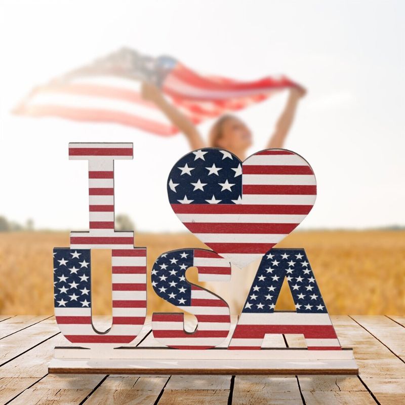 Photo 1 of American Independence Day Decoration, Wooden Letter Decorations, Home Table Decoration