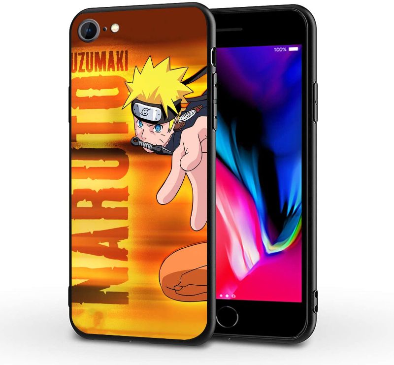 Photo 1 of FUCASE iPhone SE 2020 Case iPhone 7 Case iPhone 8 Case 4.7" Soft Rubber Frame and Hard PC Back Cover Cases (Naruto-Uzumaki)