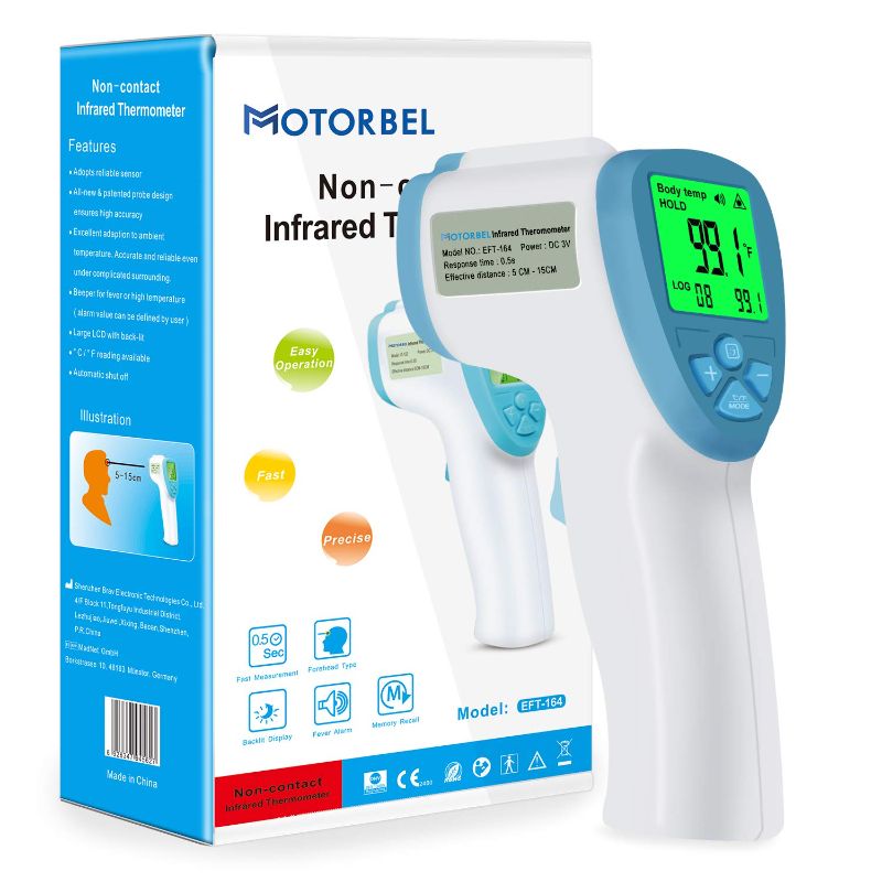 Photo 1 of Non-Contact Forehead Thermometer, Infrared Digital Professional Thermometer with Fever Alarm and Quiet Mode, Memory Function Instant Accurate Thermometer for Baby, Kids, and Adults