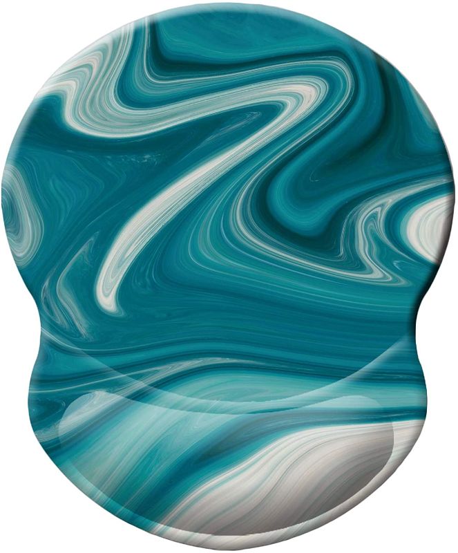 Photo 1 of HEVITDA Mouse Pad, Ergonomic Mouse Pad with Support, Modern Marble Pattern Mouse Pad, Pain Relief Comfort Wrist Rest Pad with Non-Slip PU Base for Gaming & Working, Abstract Green Marble