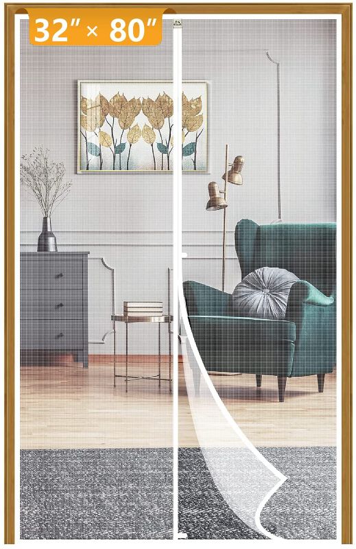 Photo 1 of bai se fangge magnetic screen door 32x80 inch white