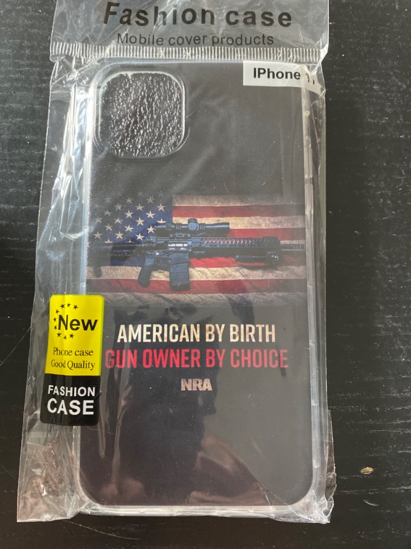 Photo 1 of NRA Phone Case for iPhone 11, American by Birth/Gun Owner by Choice