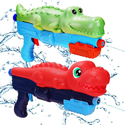 Photo 1 of Water Guns for Kids Dinosaur Squirt Guns Long Range 2 Pack Toddler Gun Beach Toys