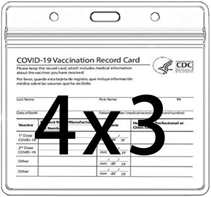 Photo 1 of 10 pack cdc vaccination card protector, resealable zip