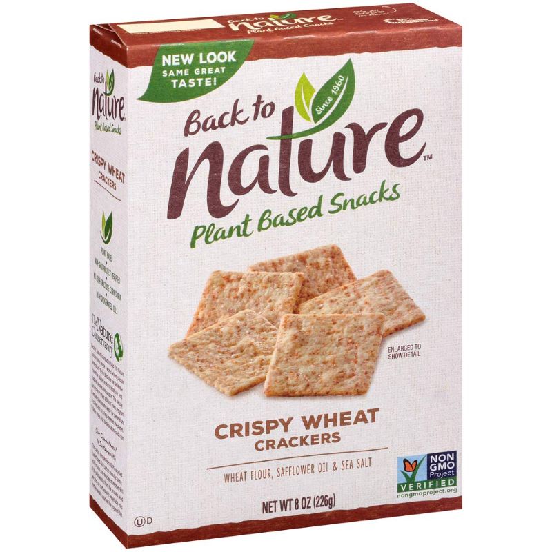 Photo 1 of Back to Nature Plant Based Snacks Crispy Wheat Crackers 8 oz., 3 Boxes (Best by Sept 9 2021)