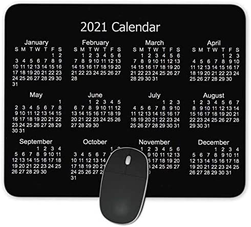 Photo 1 of QJ CMJ 2021 Calendar Rectangle Mousepad Gaming Mouse Pad Rubber Oblong Mouse Mat?9.5inchx7.9inch?