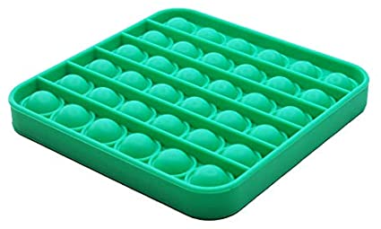 Photo 1 of 2 pcs push pop bubble fidget sensory toys (yellow circle, green square) 2 Sets