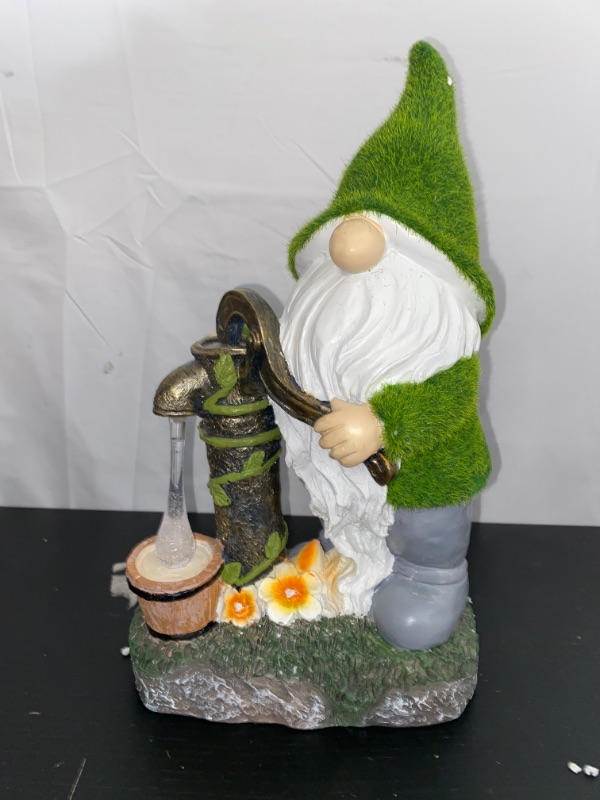 Photo 1 of aboofan garden gnome statue water pump