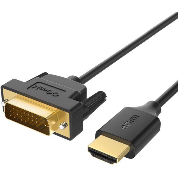 Photo 1 of HDMI to DVI Adapter Cable 6FT, QGeeM Bi Directional 4K HDMI Cable Male to Male (Set of 2)