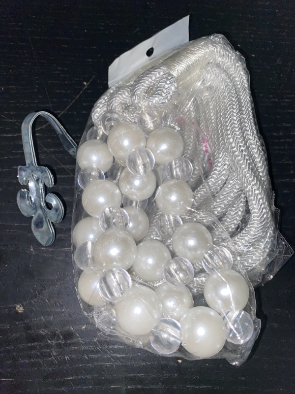 Photo 1 of curtain ties elegant hook curtain clips 2 pack white pearls