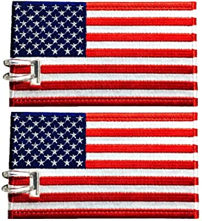 Photo 1 of Luggage Tags, USA Flag, Embroidered, 2 Pack