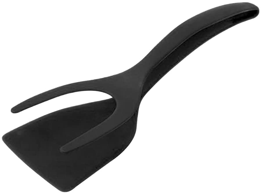 Photo 1 of Cabilock Delicate Silicone Egg Spatula 2 in 1 Grip and Flip Spatula Home Kitchen Cooking Tool (Black) Set of 2