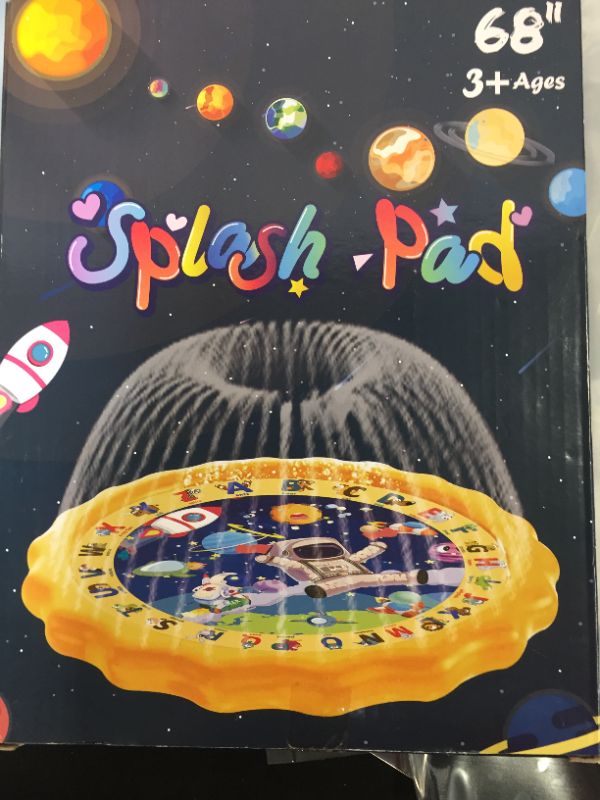 Photo 1 of 68" ROUND ALPHABET OUTER SPACE SPLASH PAD