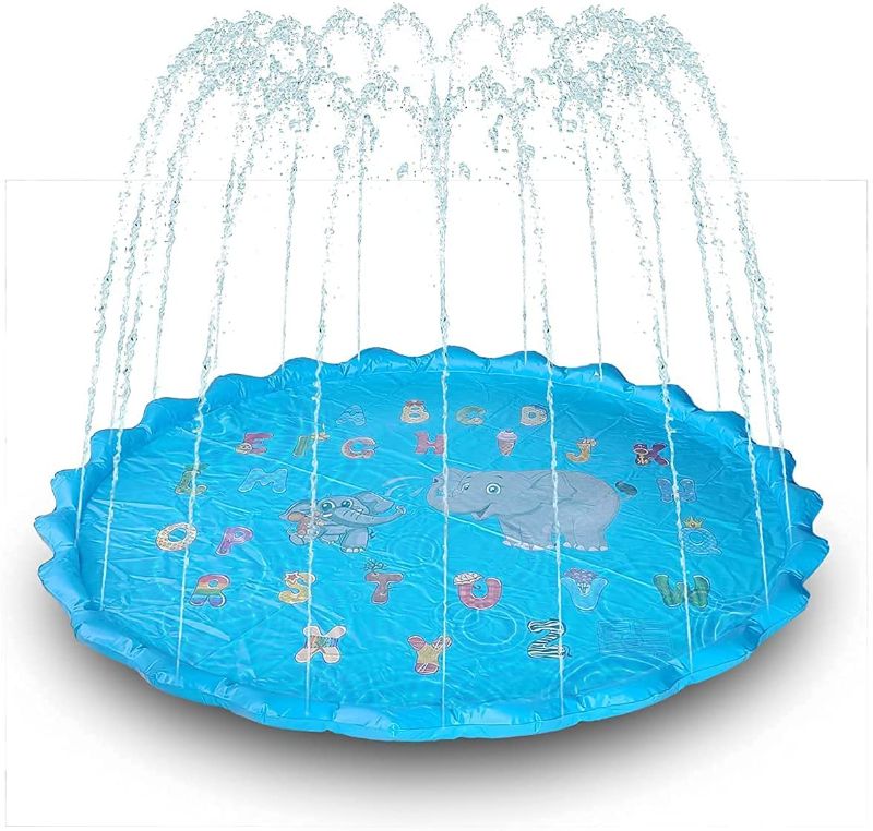 Photo 1 of Dreambuilder Super Large Toy 78 Inch Toddler Sprinkler Party Splash Pad Play Mat Inflatable Baby Wading Pool Fun Summer Outdoor Sprinkler Pool Birthday Gift for Boys Girls