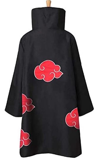 Photo 1 of KuKiee Unisex Long Ninja Robe Akatsuki Cloak Halloween Cosplay Costume Uniform SIZE X-LARGE