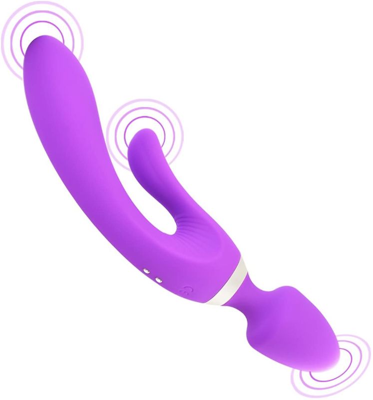 Photo 1 of WOWYES G-Spot Rabbit Waterproof Rechargeable Dildo Vibrator Adult Sex Toys for Women - Silicone Clitoris Vagina Stimulator Massager Sex Things for Couples
