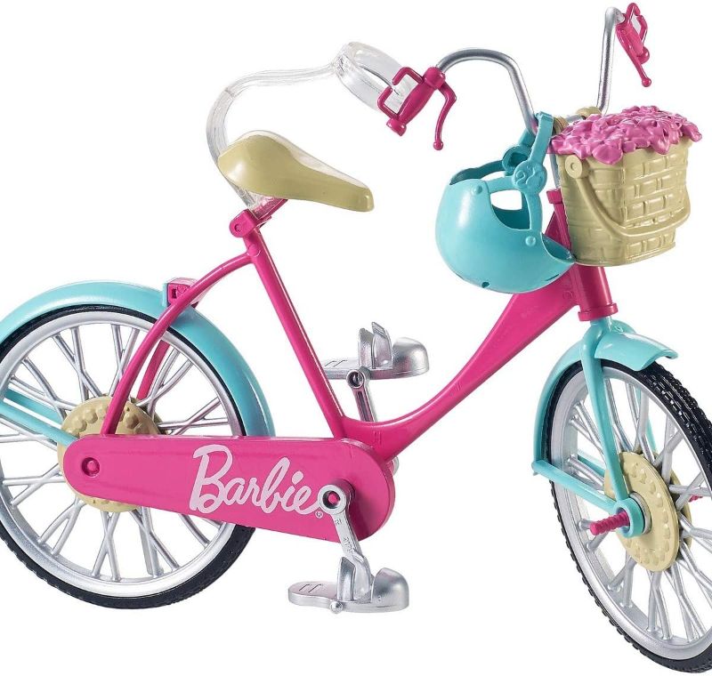 Photo 1 of Barbie Bicycle with Basket of Flowers
