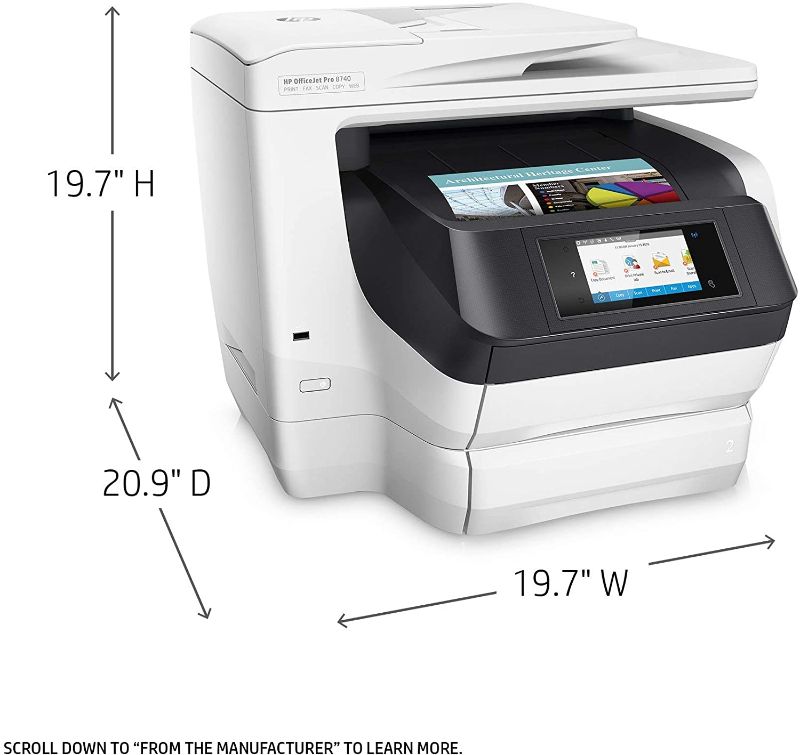 Photo 1 of HP OfficeJet Pro 8740 All-in-One Wireless Printer with Mobile Printing, HP Instant Ink