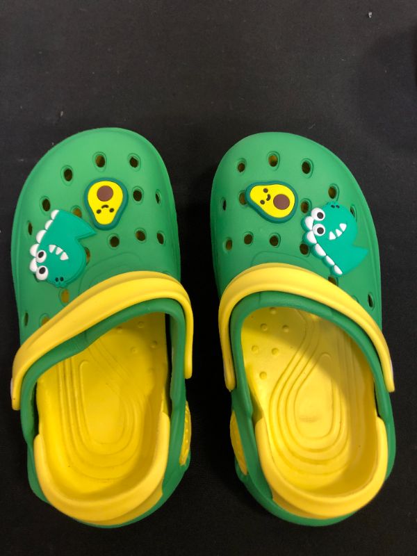 Photo 1 of CHILDREN GREEN CROCS WITH DINOSOUR AN DAVOCADA