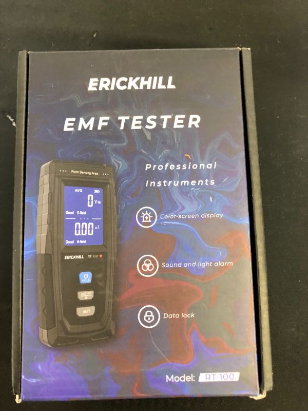 Photo 3 of ERICKHILL EMF Meter, Rechargeable Digital Electromagnetic Field Radiation Detector Hand-held Digital LCD EMF Detector, Great Tester for Home EMF Inspections, Office, Outdoor and Ghost Hunting
