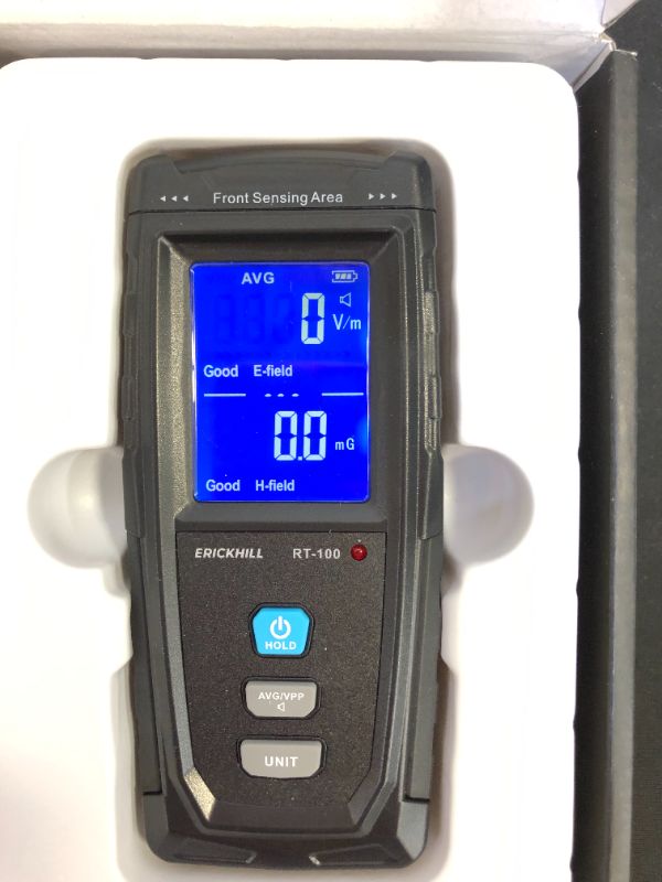 Photo 2 of ERICKHILL EMF Meter, Rechargeable Digital Electromagnetic Field Radiation Detector Hand-held Digital LCD EMF Detector, Great Tester for Home EMF Inspections, Office, Outdoor and Ghost Hunting
