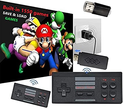 Photo 1 of Gamebound Gamestick 1550 Classic 8-Bit Games, TV Gamestick, 2 Wireless Controllers, Save and Load Games
