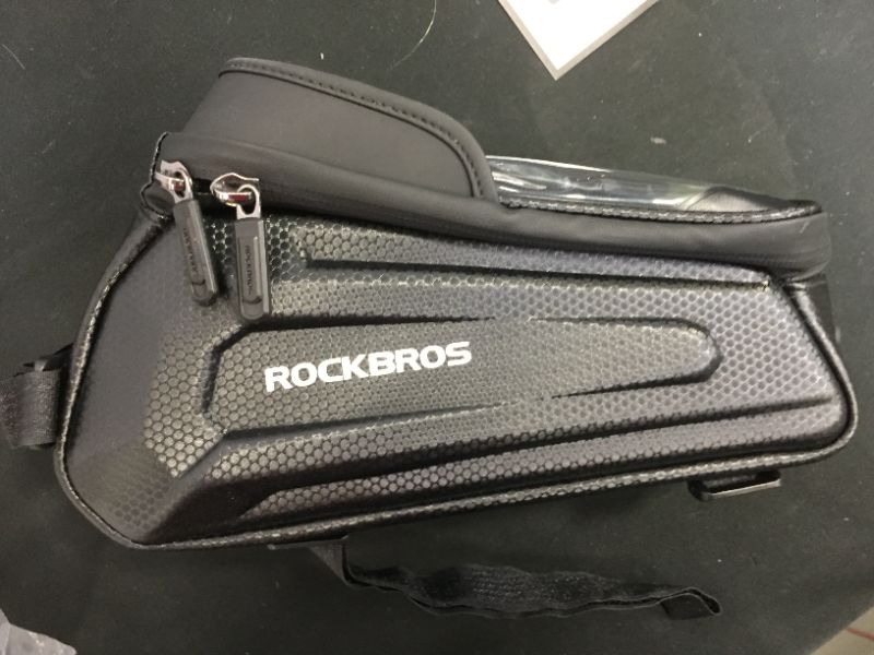 Photo 1 of Bike Phone Front Frame Bag Bicycle Bag Waterproof Bike Phone Mount Top Tube Bag Bike Phone Case Holder Accessories Cycling Pouch Compatible with iPhone 11 XS Max XR Below 6.5”
