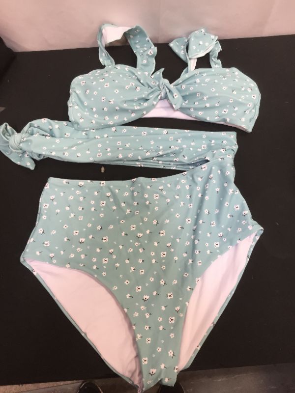 Photo 1 of FLORAL MINT 2 PC BATHING SUIT