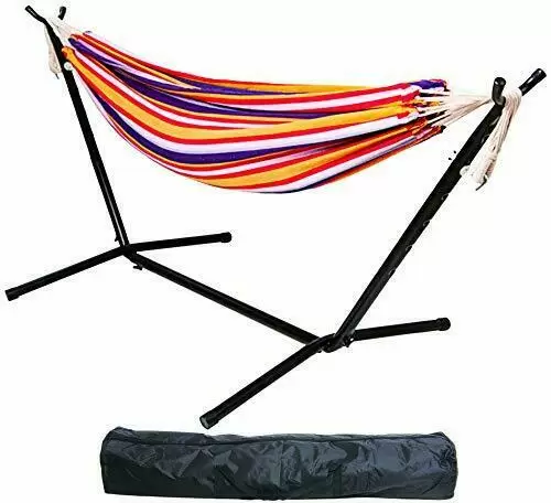 Photo 1 of BalanceFrom Double Hammock with Space Saving Stand, Color #4	