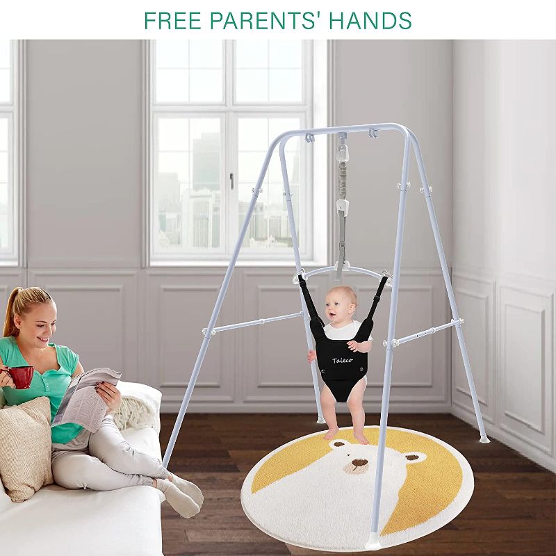 Photo 1 of Baby Jumper with Stand,Baby Bouncer,Easy Set-Up,Baby Exerciser for Active Babies,Suitable for Indoor and Outdoor
