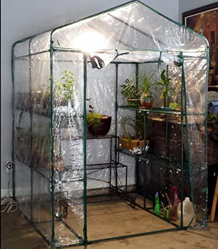 Photo 1 of  Walk-In Greenhouse- Indoor Outdoor with 8 Sturdy Shelves-Grow Plants, Seedlings, Herbs, or Flowers In Any Season-Gardening Rack