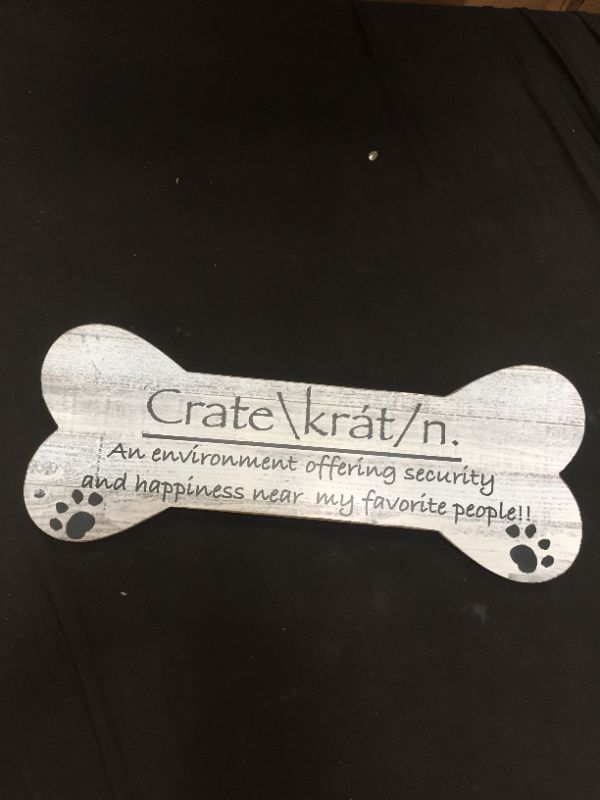 Photo 1 of dog crate sign