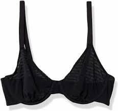 Photo 1 of Mae Women's Standard Plunge Mesh Stripe Bra
38D