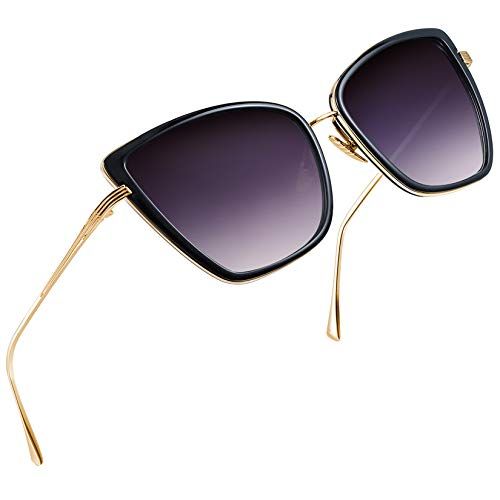 Photo 1 of Joopin Oversized Cateye Sunglasses for Women, Fashion Metal Frame Cat Eye Womens Sunglasses (Black)