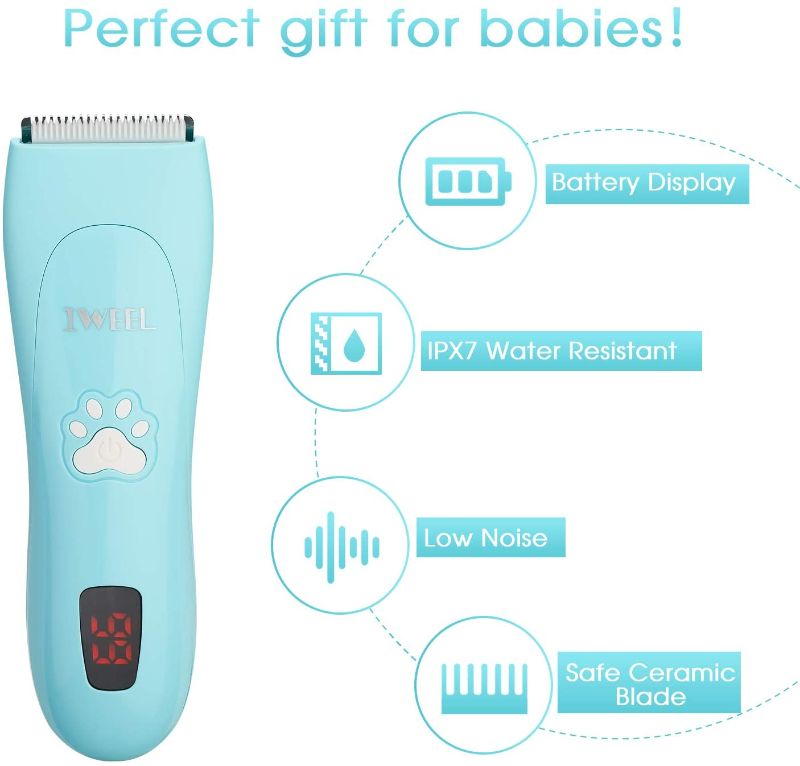 Photo 1 of 
Baby Hair Clippers, Electric Hair Clippers for Kids Ceramic Hair Trimmer for Infants & Toddler Ultra Quiet IPX7 Waterproof Rechargeable