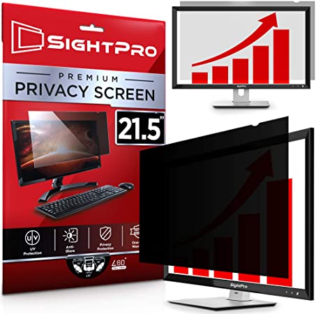 Photo 1 of SightPro 21.5 Inch Computer Privacy Screen Filter for 16:9 Widescreen Monitor - Privacy and Anti-Glare Protector