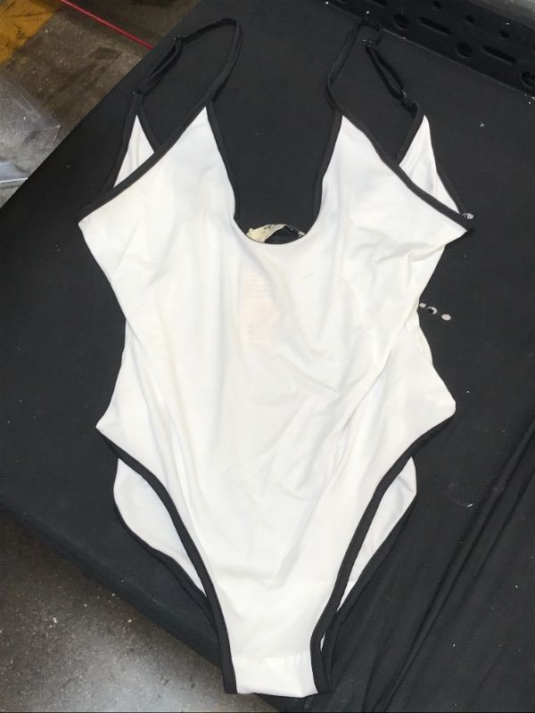 Photo 2 of Women's Spaghetti Strap Bodysuit - White - 2Xlarge 