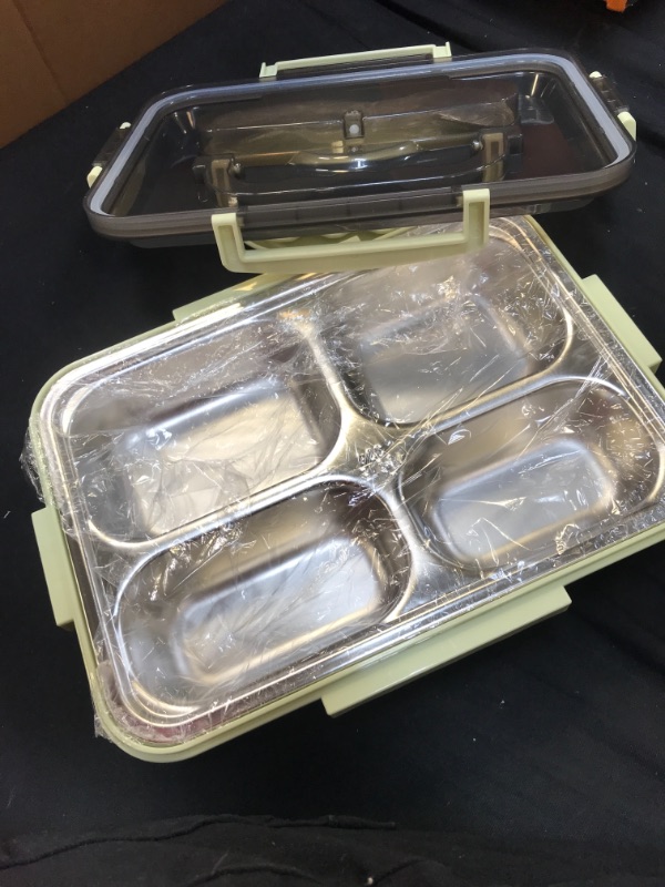 Photo 3 of 304 Stainless Steel Lunch Box New Japanese Style Compartment Bento Box Kitchen Leakproof Food Container