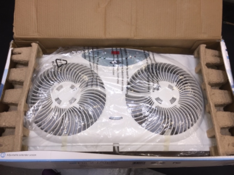 Photo 2 of Bionaire 9 in. Twin Window Fan with Remote Control, White