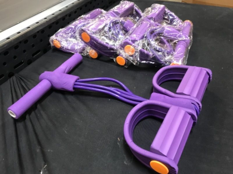 Photo 1 of  Workout Elastic Resistance Bands for Yoga & Stretching - Purple 4 Count