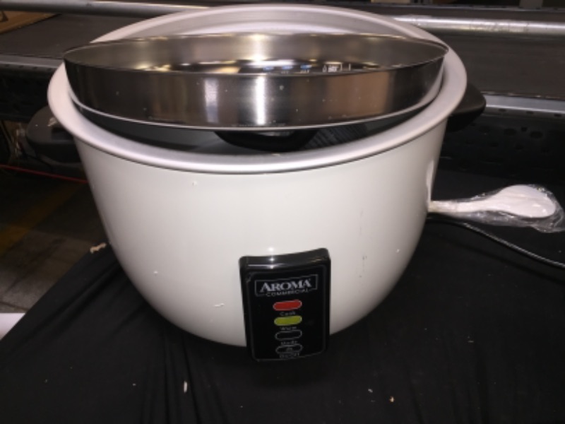 Photo 2 of Aroma ARC-1033E 60-Cup Commerical Electronic Rice Cooker, White